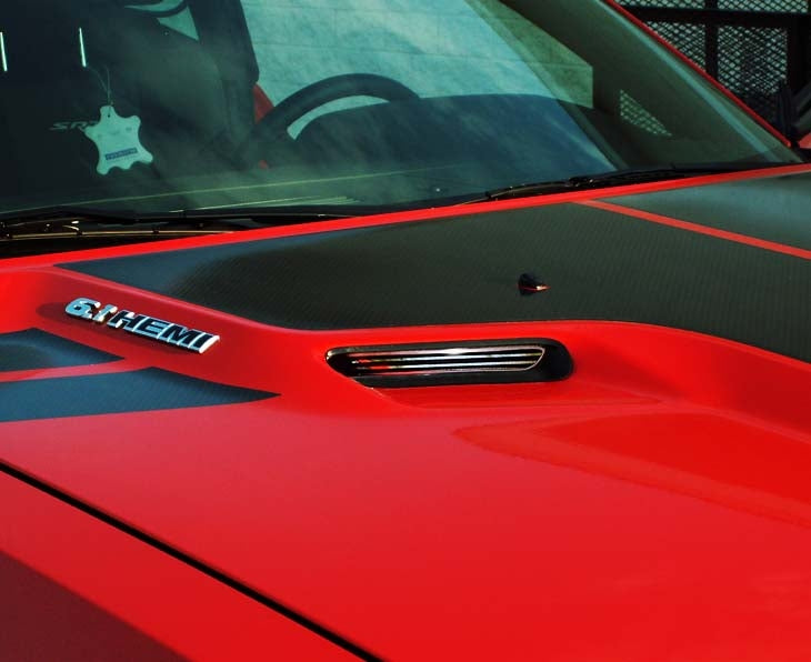 American Car Craft Polished Billet Hood Scoop Grilles: Dodge Challenger 2008 - 2014