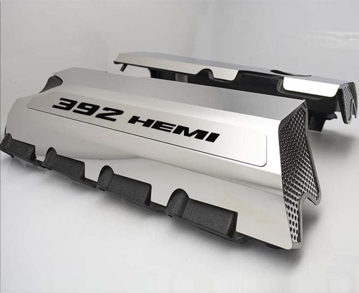 American Car Craft "392" Polished Fuel Rail Covers (CARBON FIBER): 300 / Challenger / Charger 6.4L 392 2011 - 2024