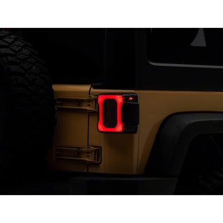 Raxiom Axial Series Carver LED Tail Lights - Black Housing Smoked Lens: Fits Most Jeep Wrangler Models (2007-2018)