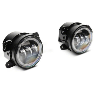 Raxiom Axial Series 4-In LED Fog Lights w/ RGB Halo: Fits Most Jeep Wrangler Models (2007-2018)