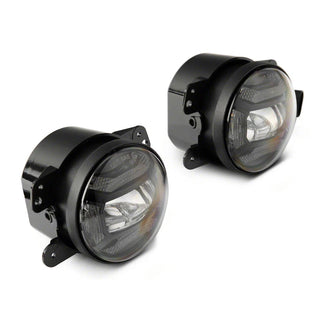 Raxiom Axial Series 4-In LED Fog Lights (FRONT): Fits Most Jeep Wrangler Models (2007-2018) - Clear