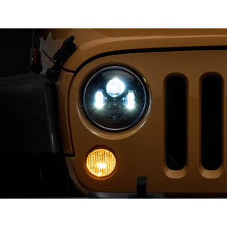 Raxiom 7-In LED Headlights Black Housing (PAIR): Fits Most Jeep Wrangler JK Models (2007-2018)
