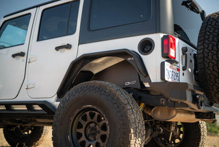 DV8 Offroad Rear Inner Fender Satin Aluminum (REAR): Jeep Wrangler JK 2007-2018 3.8L/3.6L V6/2.0L Turbo - Satin Black