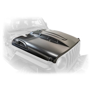 DV8 Offroad Primer Black Heat Dispersion Hood: Jeep Wrangler (18-21) / Gladiator (20-21)
