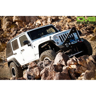 DV8 Offroad Black 2 Piece Fast Back Hard Top 4 Door: Jeep Wrangler JK 2007-2018