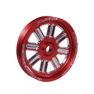 Fleece Performance Dual Pump Spoke Pulley (Red): Fits Dodge Ram 2003-2018 5.9L/6.7L Diesel