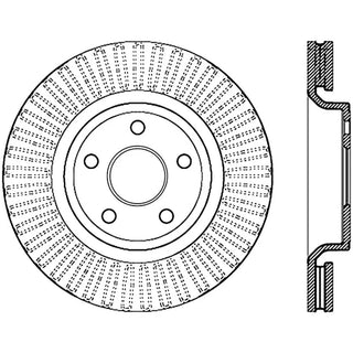 StopTech Slotted Sport Brake Rotor: Dodge Durango (11-23) / Jeep Grand Cherokee (11-23) / Grand Cherokee L (22-23) / Grand Cherokee WK (22)