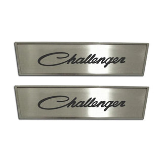 American Car Craft Brushed Door Badge Plate (Challenger): Dodge Challenger 2008 - 2023