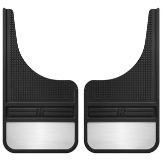 Husky Liners Black Rubber Front Mud Flaps: Fits Most Dodge / Jeep / Ram Models w/ Weight