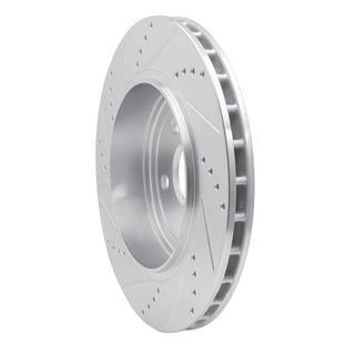 R1 Concepts Rear Right Drilled & Slotted Brake Rotor: Fits Dodge Durango / Jeep Grand Cherokee 2011-2026