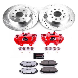 PowerStop Z36 Truck & Tow Brake Kit Drilled & Slotted (REAR) w/Calipers: Jeep Wrangler 2018-2024 3.6L / 6.4L 392