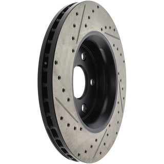 StopTech Brake Rotor (FRONT DRIVER-SIDE): Dodge Durango (11-23) / Jeep Grand Cherokee (11-23) / Grand Cherokee L (22-23) / Grand Cherokee WK (22) Drilled & Slotted