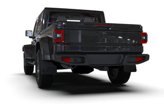 Rally Armor Black Mud Flap: Jeep Gladiator 2020-2024 w/ Grey Logo