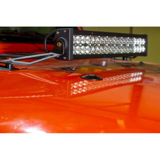 Kentrol Black Powder Coated Stainless Steel Hood Bumper Deletes: 97-19 Jeep Wrangler JK / TJ