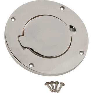 Kentrol Billet Style Gas Hatch: Jeep Wrangler TJ 1997-2006 w/ Polished Silver