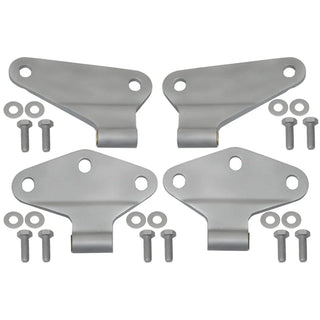 Kentrol Body Door Hinge Set: Jeep Wrangler JK 2007-2018 w/ Bare Grey