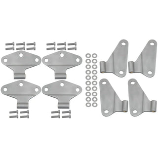 Kentrol Body Door Hinge Set: Jeep Wrangler JK 2007-2018 w/ Bare Grey