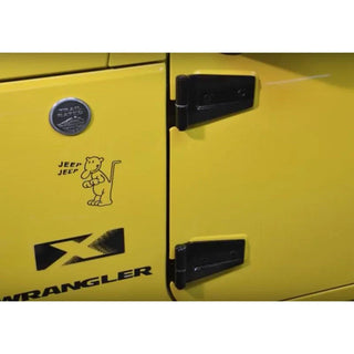 Kentrol Powder Coated Body Door Hinge Set: Jeep Wrangler JK 2007-2018 4 Door