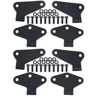 Kentrol Textured Black Body Door Hinge Set: Jeep Wrangler JK 2007-2018