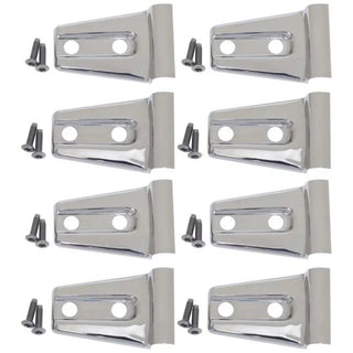 Kentrol Polished Silver Door Hinge Overlays: Jeep Wrangler JK 2007-2018