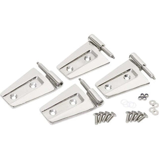 Kentrol Polished Silver Door Hinge Set: Jeep Wrangler JK 2007-2018 (2 Door)
