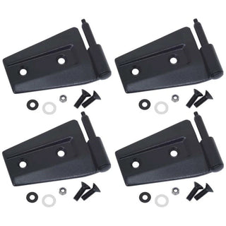 Kentrol Textured Black Door Hinge Set: Jeep Wrangler JK 2007-2018 (2 Door)
