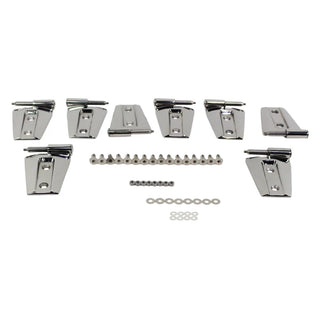 Kentrol Polished Silver Door Hinge Set: Jeep Wrangler JK 2007-2018