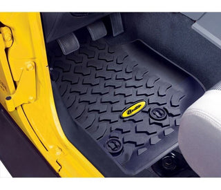 Bestop Front Floor Mats (FRONT): Jeep Wrangler JK 2014-2018 3.6L V6 - Black
