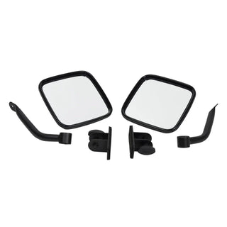 Kentrol Textured Black E-Z Detach Mirrors Pair: 1997-2018 Jeep Wrangler TJ / JK