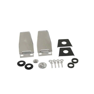 Kentrol Polished Silver Hardtop Liftgate Hinge Pair: Jeep Wrangler TJ/YJ 1987-2006