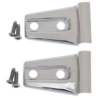 Kentrol Polished Silver Hood Hinge Overlays Pair: Jeep Wrangler JK 2007-2018