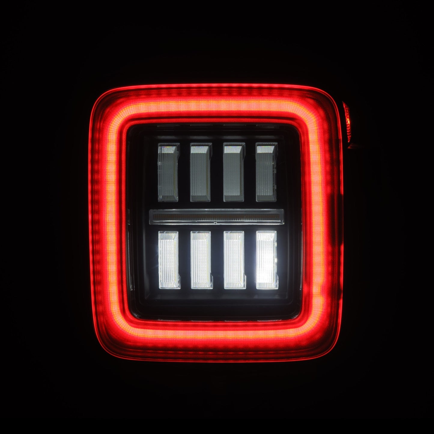 AlphaRex NOVA Prismatic LED Tail Lights (Alpha-Black): Jeep Wrangler 2018 - 2025
