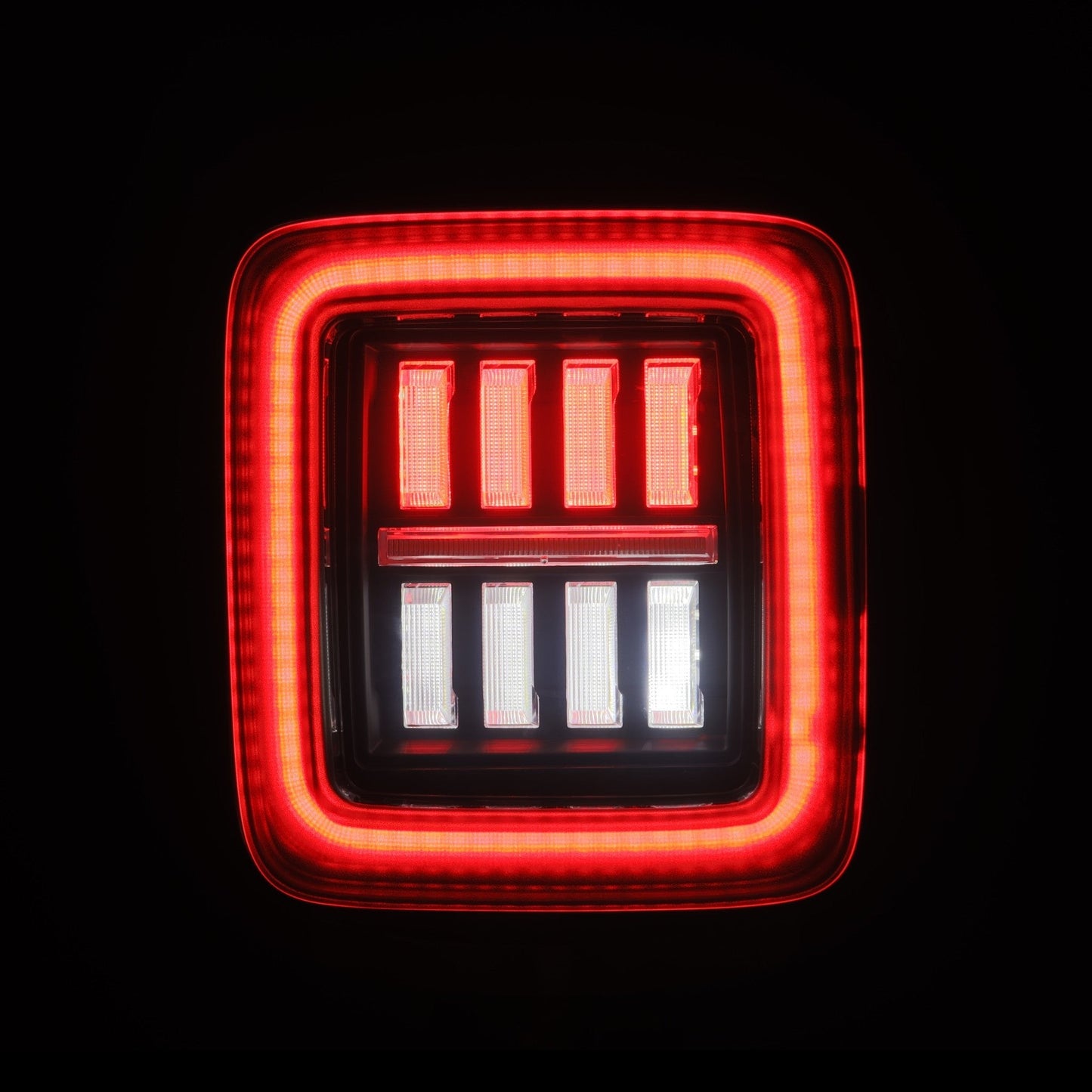AlphaRex NOVA Prismatic LED Tail Lights (Alpha-Black): Jeep Wrangler 2018 - 2025