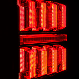 AlphaRex NOVA Prismatic LED Tail Lights (Black / Red): Jeep Wrangler 2018 - 2025