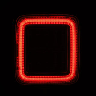 AlphaRex NOVA Prismatic LED Tail Lights (Clear): Jeep Wrangler 2018 - 2025