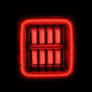 AlphaRex NOVA Prismatic LED Tail Lights (Clear): Jeep Wrangler 2018 - 2025