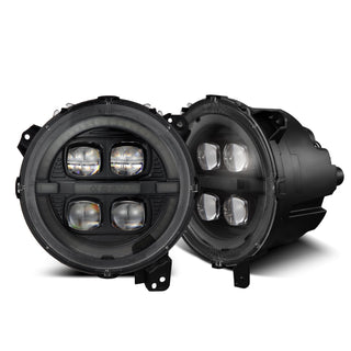 AlphaRex NOVA LED Projector Headlights (Alpha-Black): Jeep Wrangler (18-25) / Gladiator (20-25)