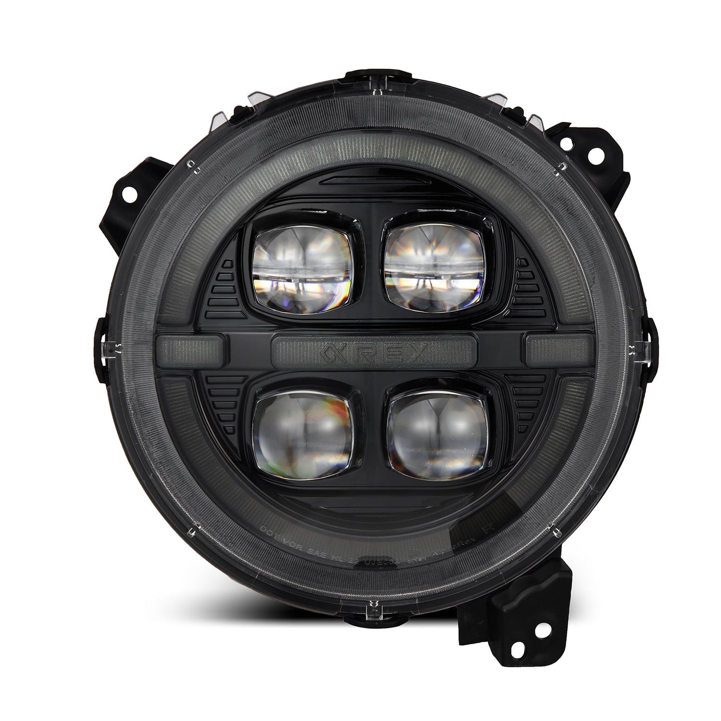 AlphaRex NOVA LED Projector Headlights (Alpha-Black): Jeep Wrangler (18-25) / Gladiator (20-25)