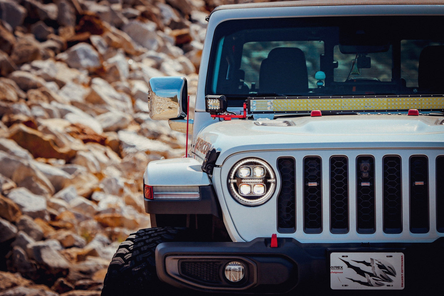 AlphaRex NOVA LED Projector Headlights (Black): Jeep Wrangler (18-25) / Gladiator (20-25)