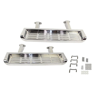 Kentrol Polished Silver Side Steps Pair: Jeep TJ 2001-2006