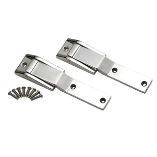Kentrol Polished Silver Tailgate Hinge Pair: Jeep Wrangler TJ 1997-2004