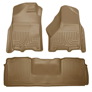 Husky Liners Weatherbeater Combo Tan Front & 2nd Seat Floor Liners: Dodge Ram 2500 (10) / Ram 3500 (10)