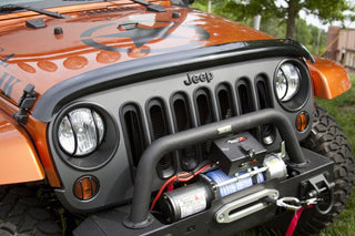 Rugged Ridge Wraparound Bug Deflector Smoke: Jeep Wrangler 2007-2018 3.6L V6