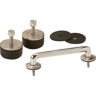 Kentrol Windshield Tie Down Kit: Jeep Wrangler TJ / JK (1997-2018) w/ Polished Silver