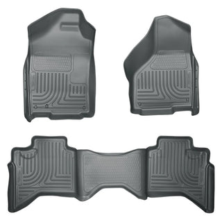 Husky Liners Weatherbeater Front and 2nd Seat Floor Liners Combo (FRONT AND SECOND SEAT): Fits Most Hemi Models