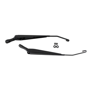 Kentrol Powdercoated Black Windshield Wiper Arms Pair: Jeep Wrangler JK 2007-2018