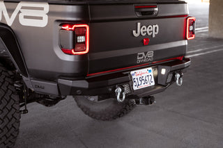 DV8 Offroad MTO Series Rear Bumper: Fits Most Jeep Wrangler / Gladiator Models (2018-2026) - Black Powder Coat