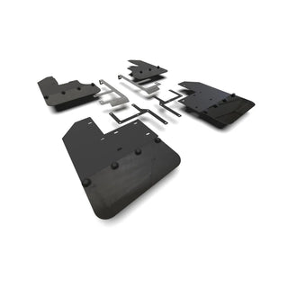 Rally Armor Black Mud Flap: Jeep Gladiator 2020-2024 w/ Metallic Black Logo