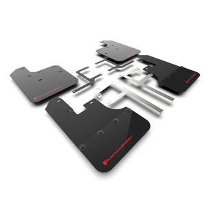 Rally Armor Black Mud Flap: Jeep Gladiator (2020-2024) w/ Red Logo