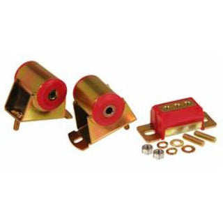 Prothane Motor and Trans Mount Kit: Jeep Wrangler 1994-1995 w/ Red